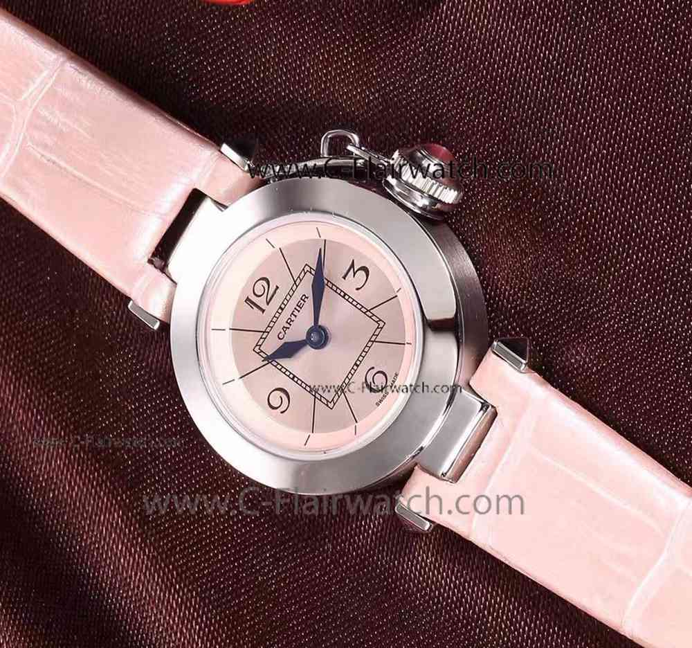 Best Copy Pasha De Cartier Watches Pink Face Lady 28mm